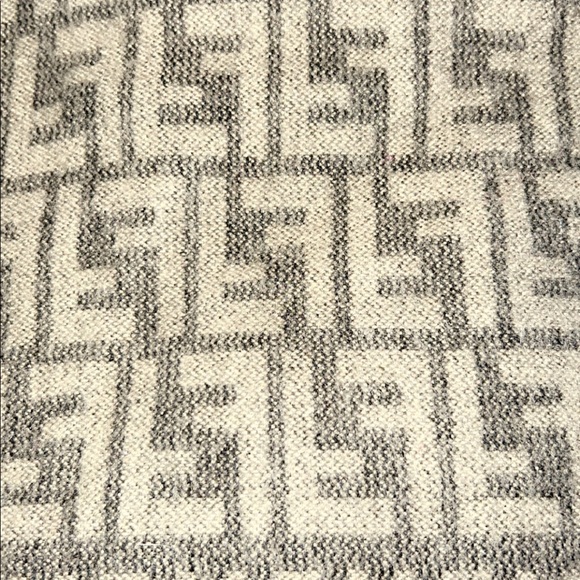 FENDI Wool Monogram Fringe Scarf - Picture 5 of 6